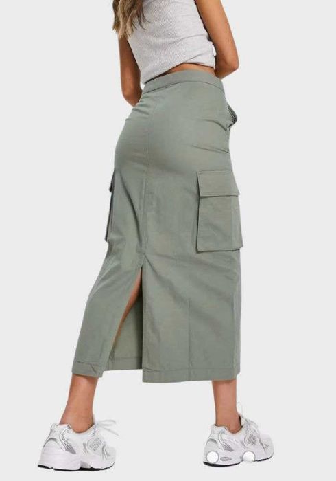 Стильная юбка карго от бренда MONKI, цвет хаки, р. XS/S