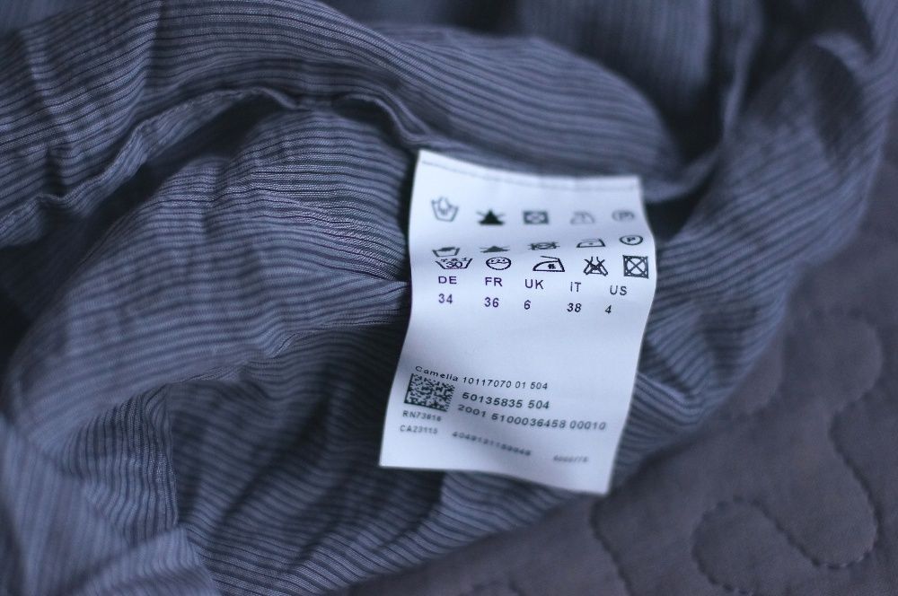 bluzka Hugo Boss przeźroczysta w paski  rękaw 3/4 jedwabna rozmiar 34