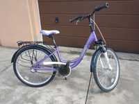 Rower dla dziewczynki księżniczki fioletowy 8-12lat