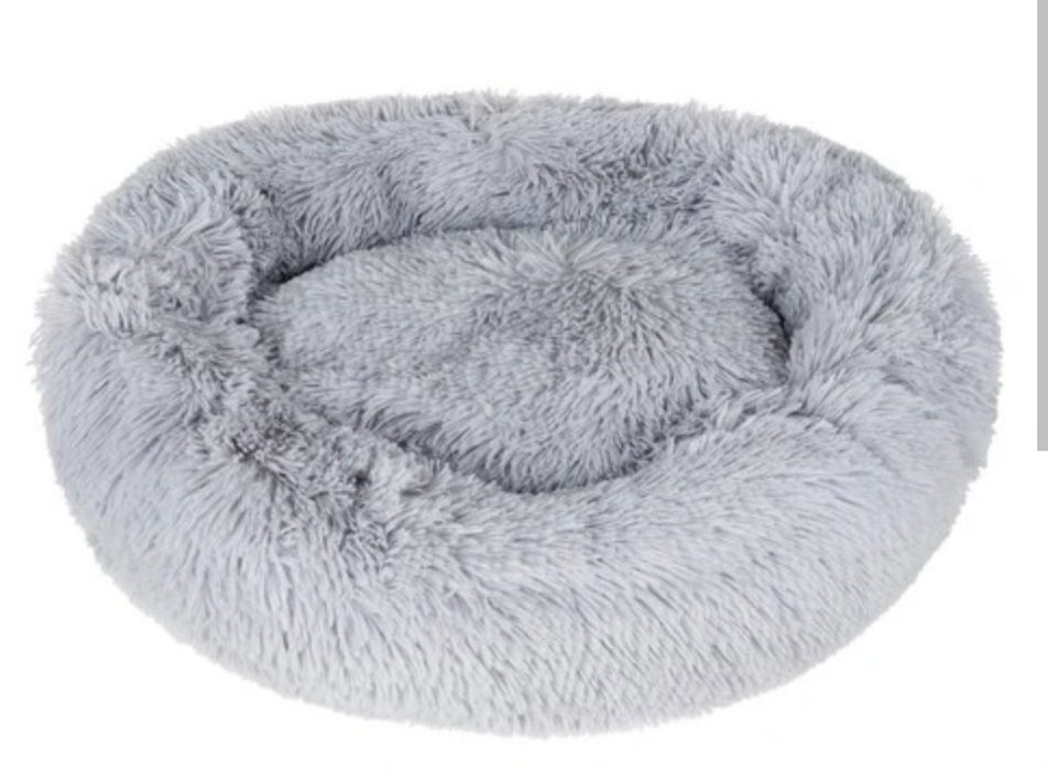 Legowisko dla psa kota puchowe miękkie puszyste szare 70 cm