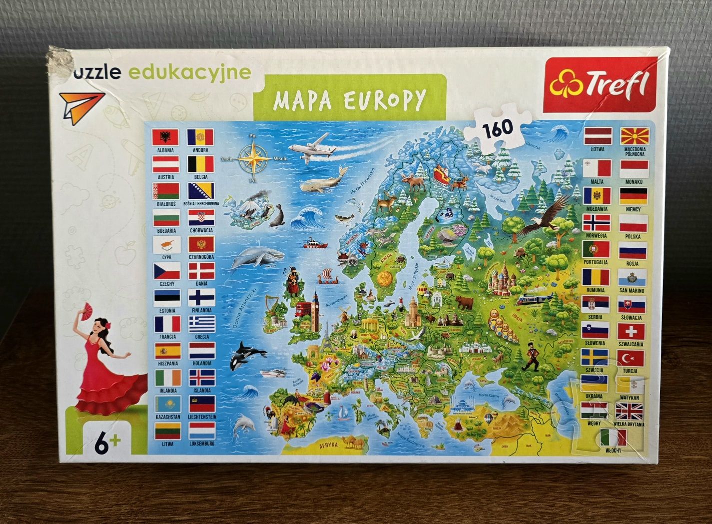 Puzzle Trefl 160 mapa Europy 6+