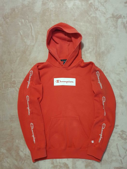 Bluza Champion czerwona z kapturem