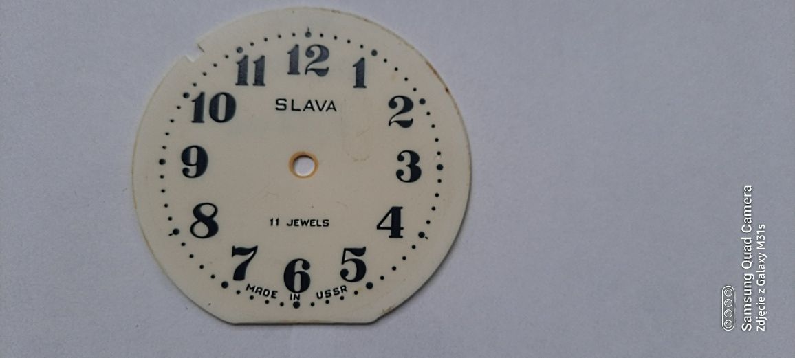 Tarcza do budzika SLAVA, prod. USSR - z demontażu (4)