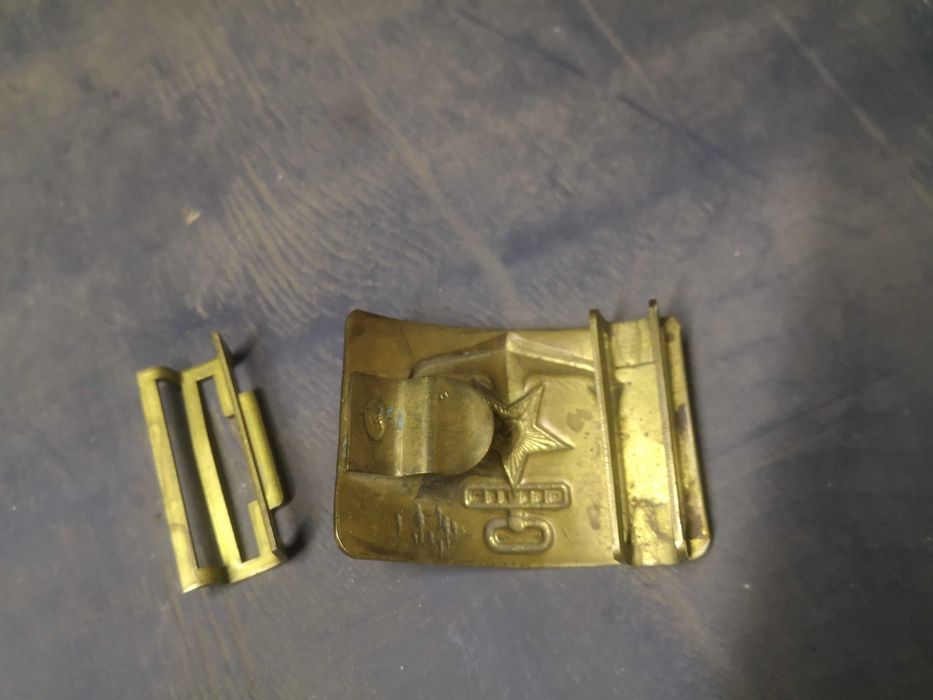 Пряжка и зацеп на ремень мор флот СССР якорь и серп и молот