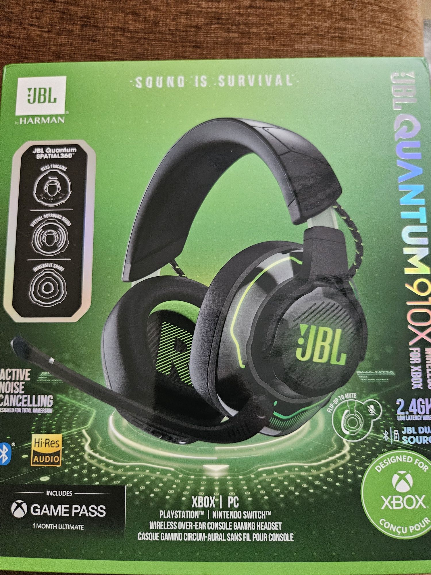 Słuchawki bezprzewodowe JBL Quantum 910X Czarne (JBLQ910XWLBLKGRN)