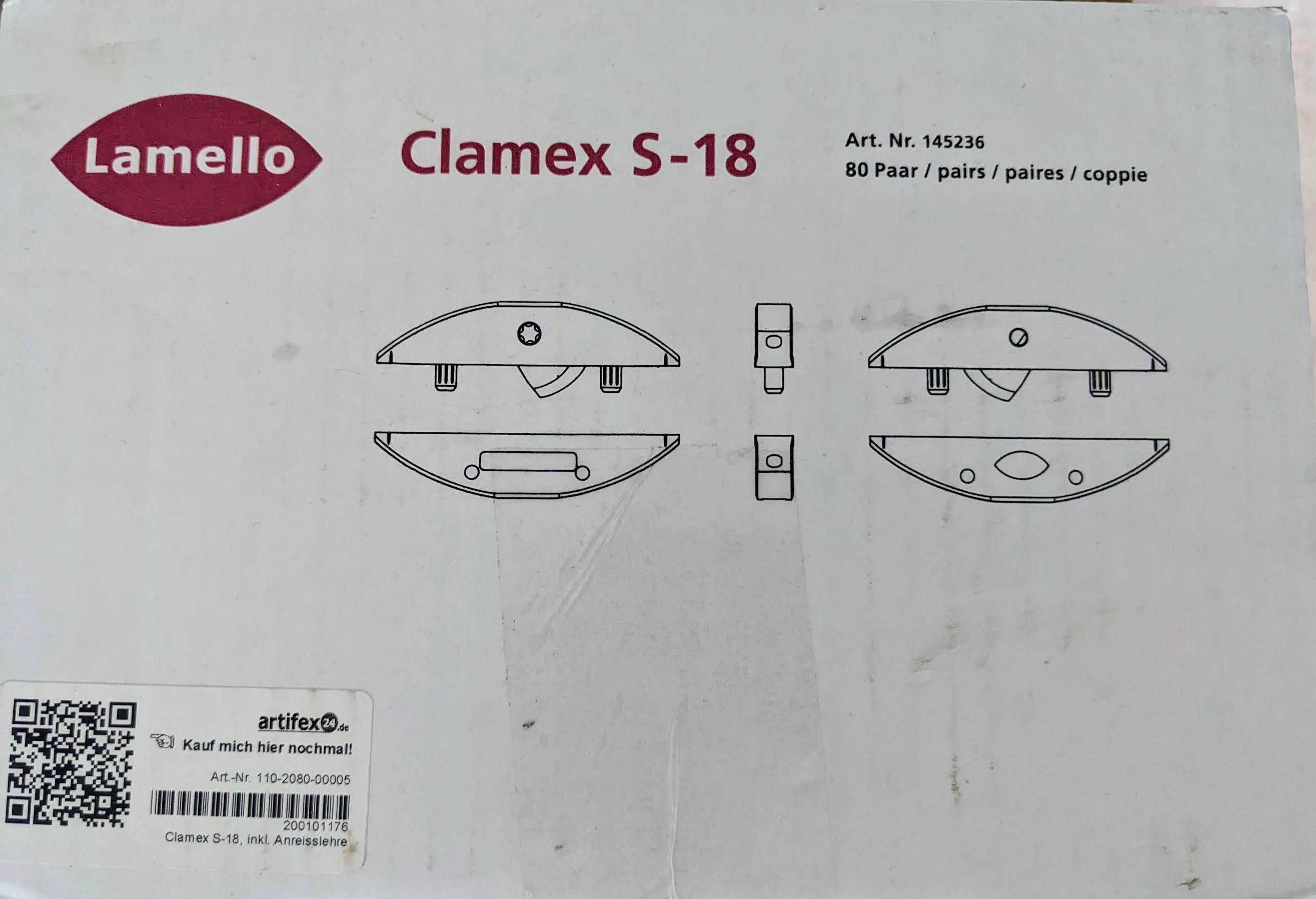 Lamello Clamex s-18 - 80 peças