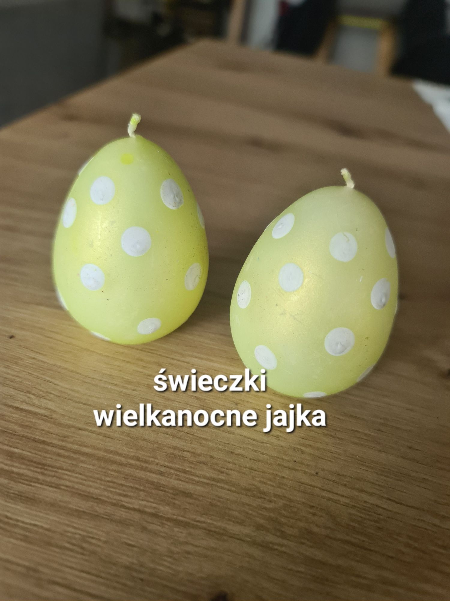 Świeczki jajka wielkanocne nieużywane zestaw na stół Wielkanoc