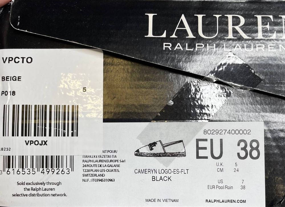 Жіночі еспадрилії Ralph Lauren. Розмір 38. Оригінал!!!