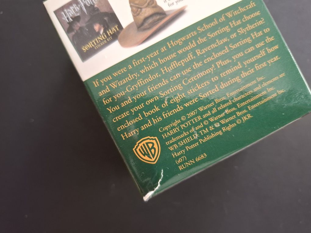 Harry Potter caixa chapéu seleccionador + autocolantes NOVO PORTES GRÁ