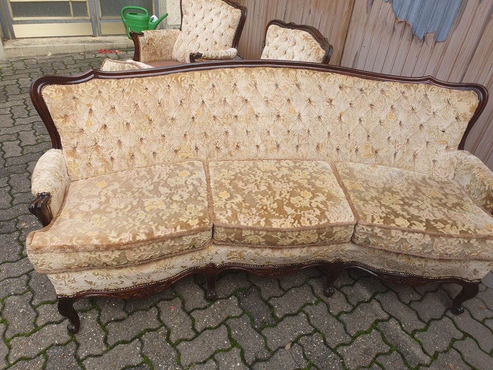 Zestaw wypoczynkowy Sofa + 2 fotele Barok/Antyk/Ludwikowski