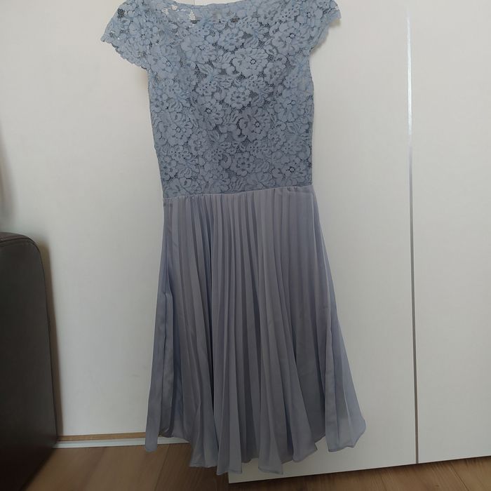 H&M, sukienka wizytowa, plisowana, r. 34