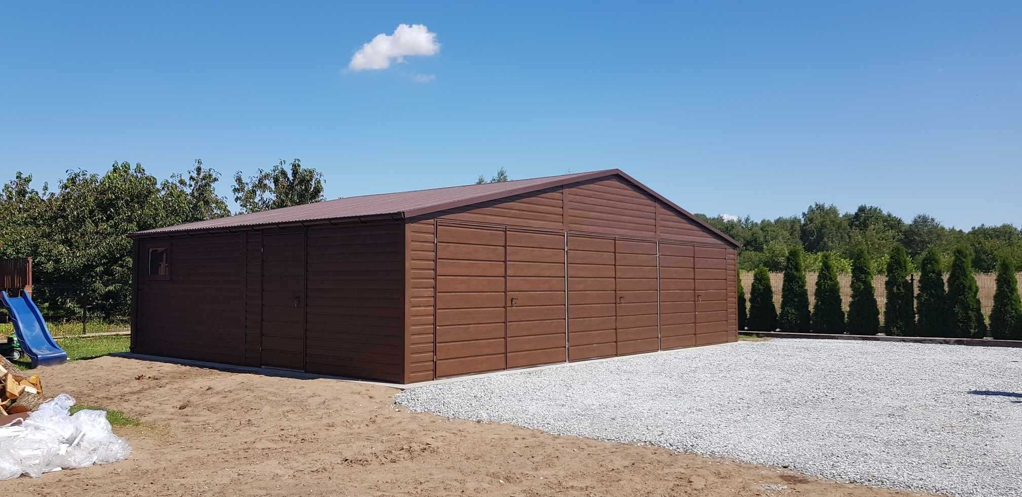 Garaż 3-stanowiskowy Drewnopodobny 9x6 Premium  Solidna Konstrukcja