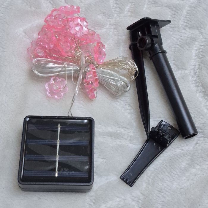 Lampki solarne Kwiaty ogrodowe 25 LED  5M Girlanda