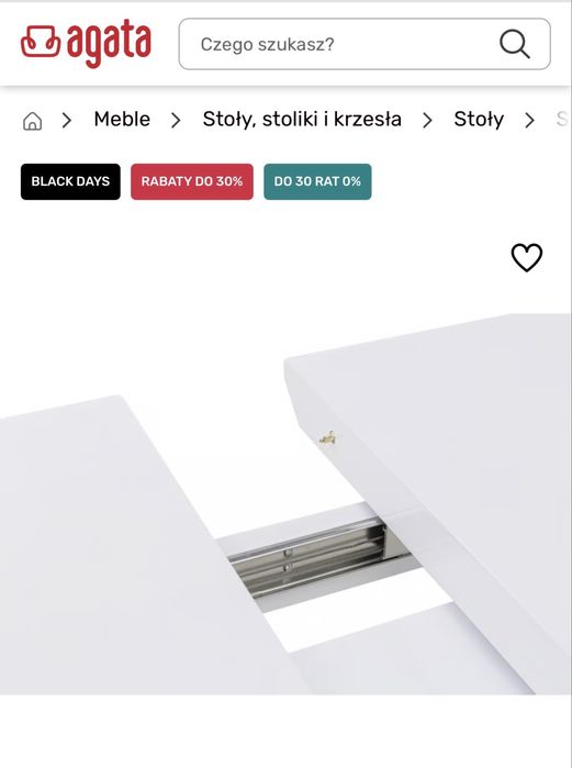 Biały stół z krzesłami Agsta Meble