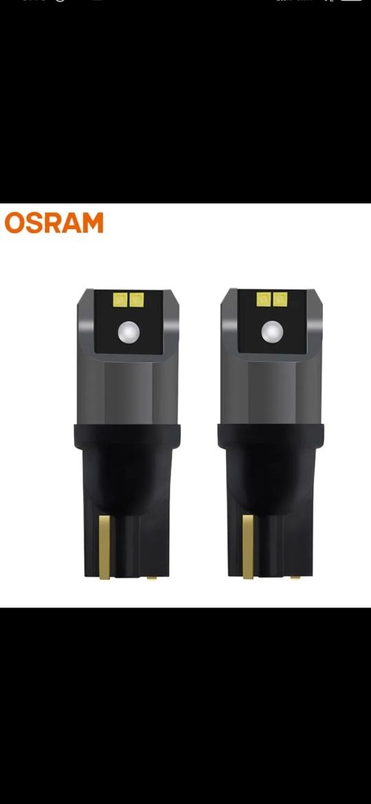 LED лампы OSRAM W5W T10. 6000K