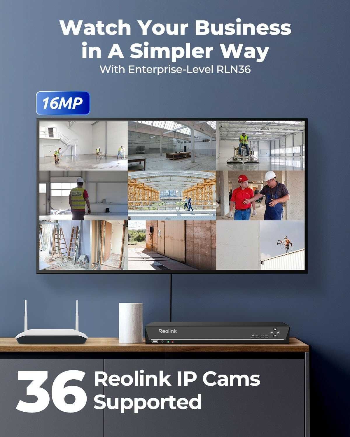 REOLINK RLN36 – Rejestrator NVR 36 kanałów (bez HDD)
