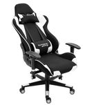 Krzesło Gracza z regulacją podłokietników PlayMaker Black/White