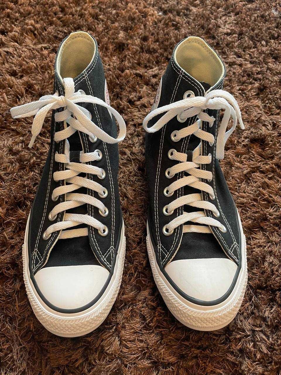 Converse Конверс кеди 25,5см 40 чорні високі оригінал