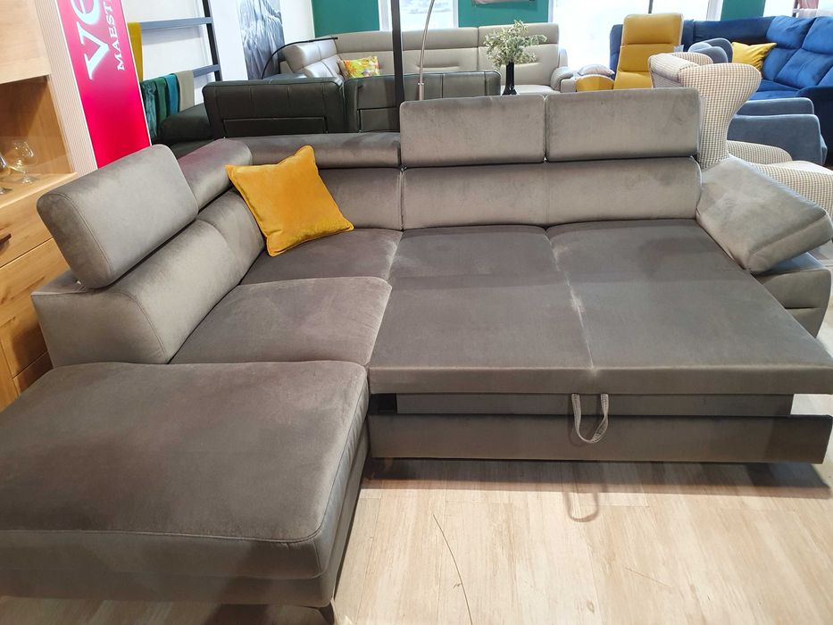 Narożnik Dahlia 2RC/X90k1STP z funkcją spania tk.JAGUAR Promocja