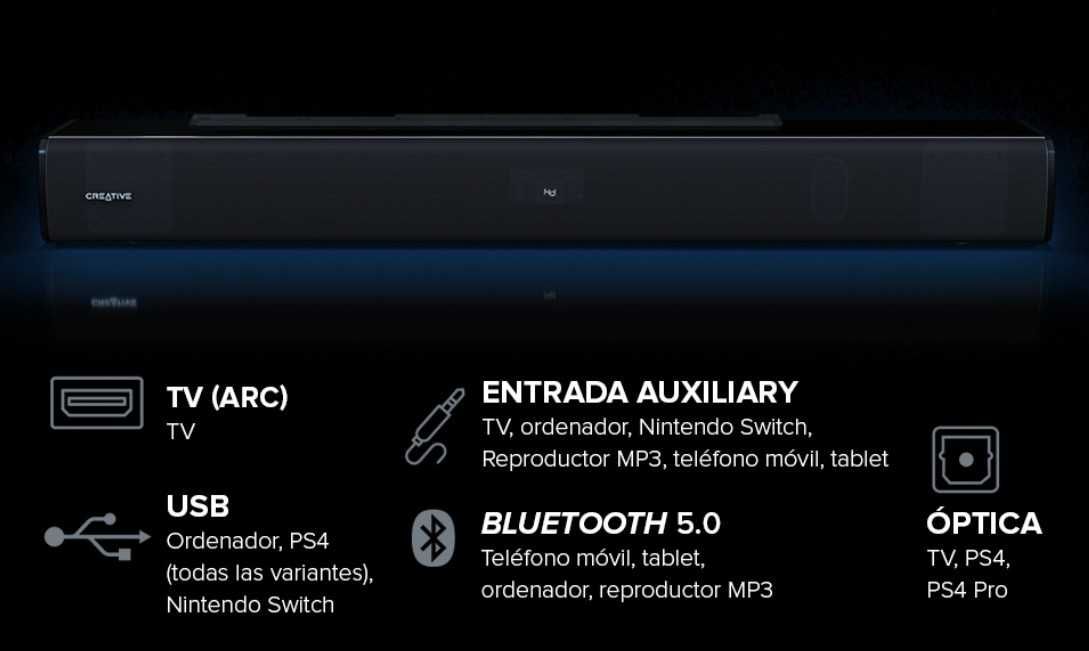 Barra de som/soundbar Creative Stage V2