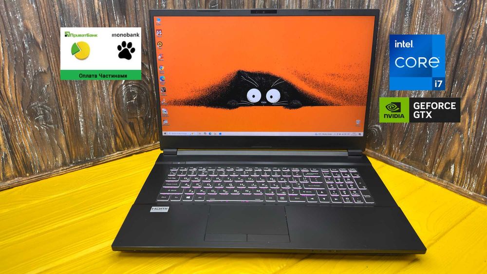 Надійний Геймерський Ноутбук Clevo NH77DC /i7-10750H/GTX 1660 TI 6 GB