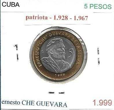 Cuba - - - 5 Pesos - 1999 - - - Che Guevara - - - Moeda