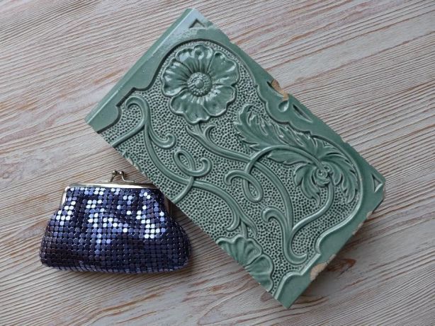 F1 antyk XIX w. zabytkowy kafel SECESYJNY ART NOUVEAU Art Deco kafelek