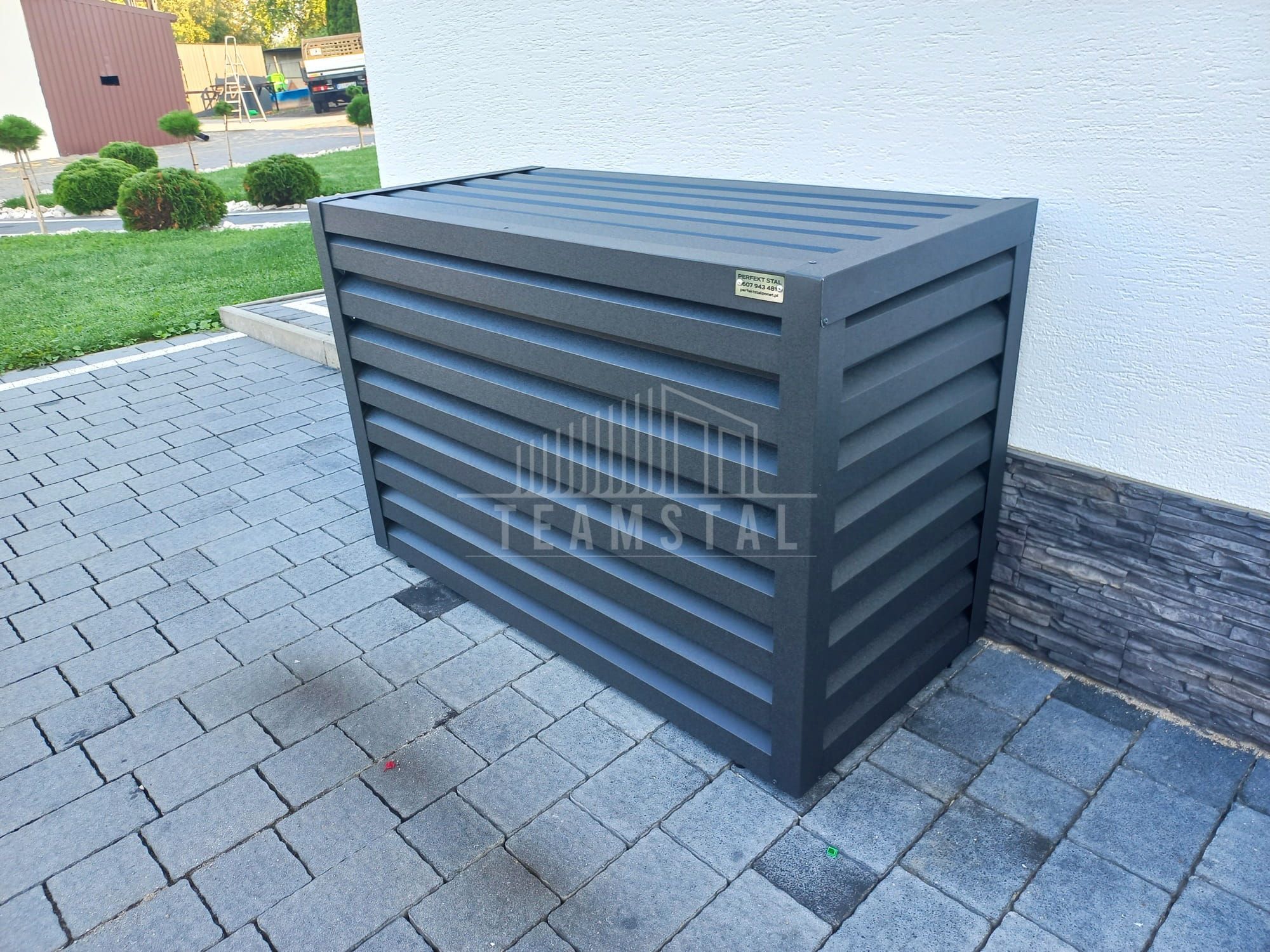 Osłona klimatyzatora - pompy ciepła 100x40x90 cm antracyt TS559