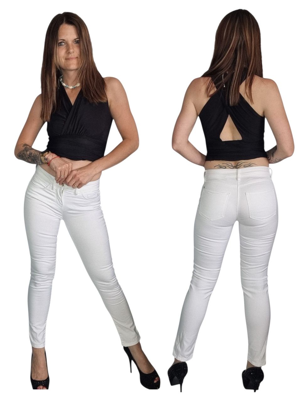 Białe spodnie Tommy Hilfiger rozmiar xs 34 
Rozmiar xs 34
Szerokość Pa