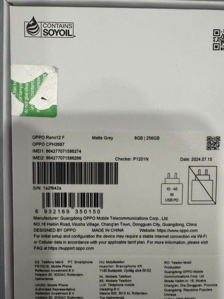 Oppo Reno 12 F 256gb 8gb Ram