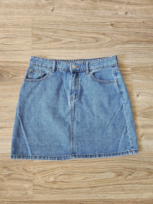 Spódnica krótka mini jeans dżinsowa niebieska klasyczna basic M L