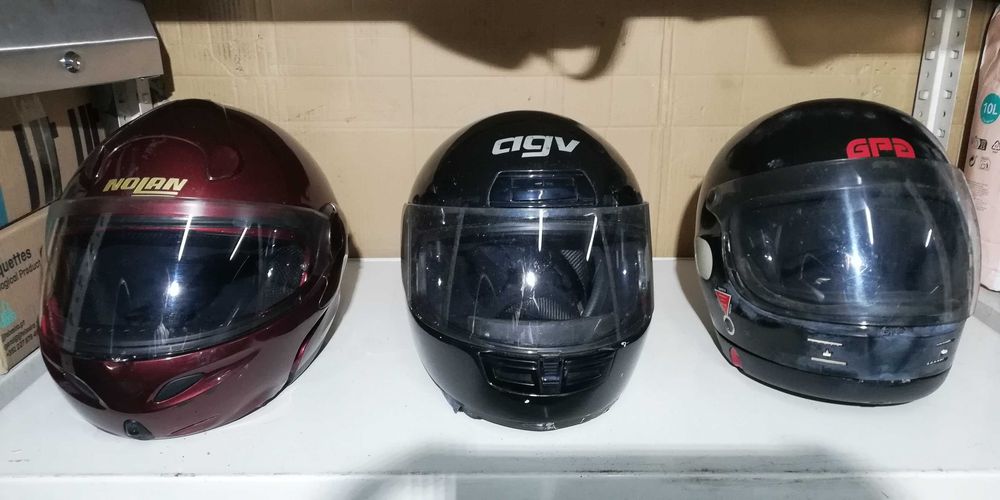 Capacete AGV vintage tamanho S/55 + viseiras GPA SJ