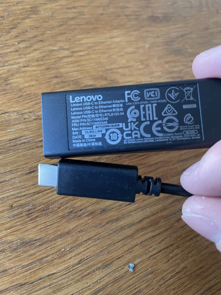 LENOVO - przejsciówka USB C - RJ-45