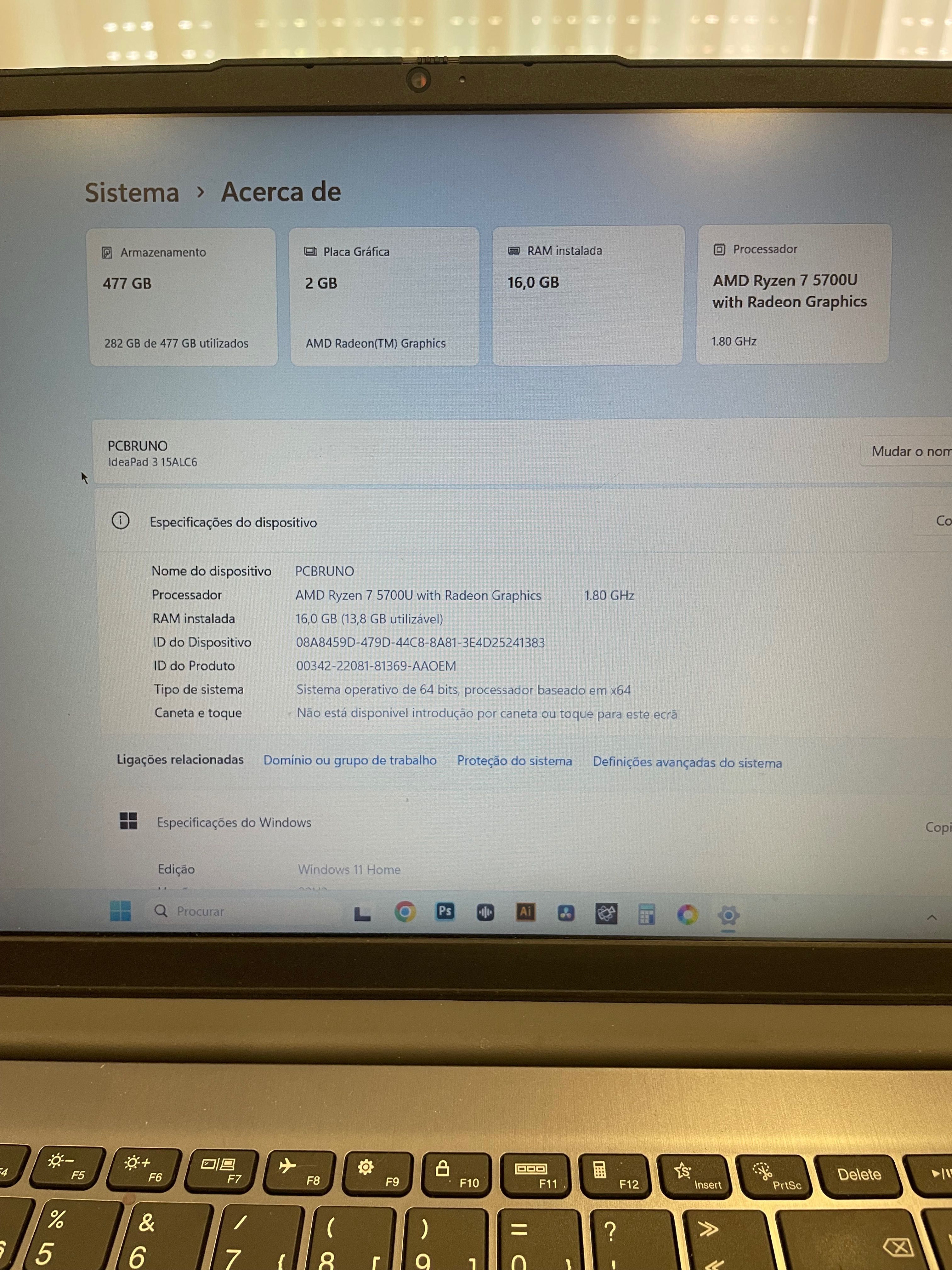 Lenovo IdeaPad 3 15ALC6 – Ryzen 7 | 16GB RAM | 512GB SSD | 15,6” FHD
