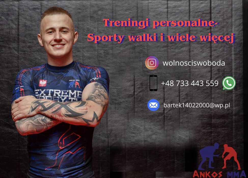 Trener Sporty walki-Mma, kick boxing, zapasy, bjj.