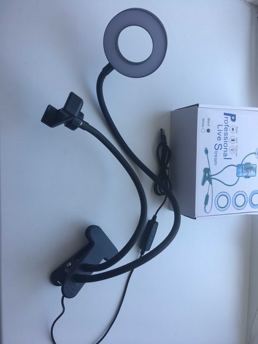 Тримач на прищіпці з підсвічуванням набір для блогера штатив