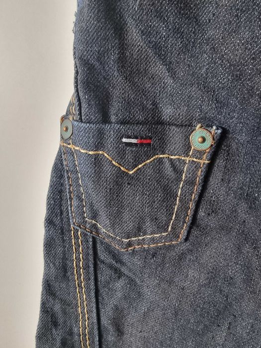 Tommy Jeans Hilfiger Denim ogrodniczki rybaczki retro styl NYC S M