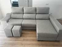 Sofá de 3 lugares Chaise Longue - Excelente Estado