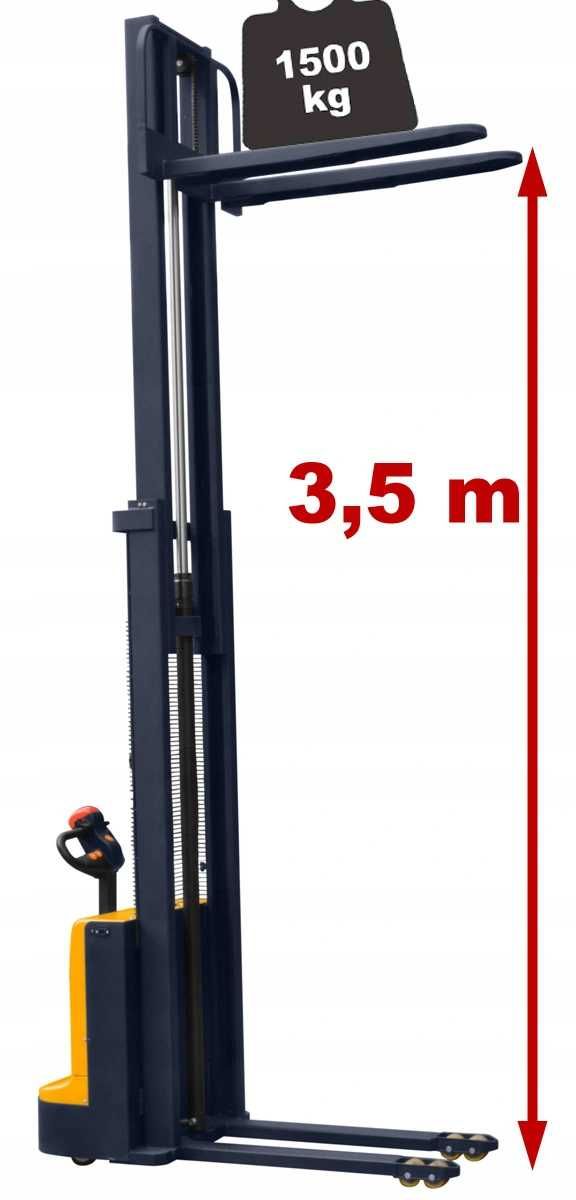 Elektryczny wózek masztowy paletowy Q15E35 udźwig 1500 kg