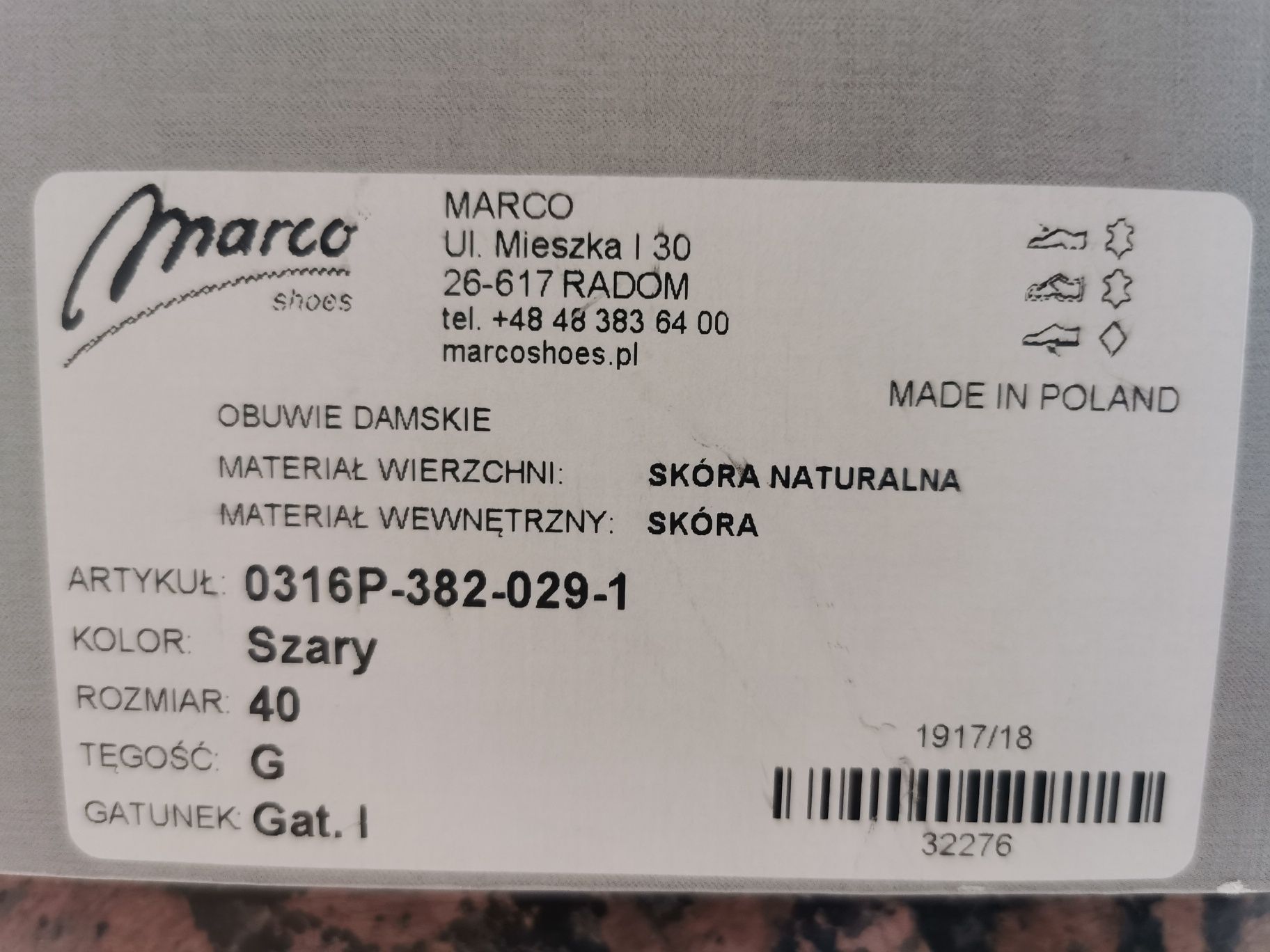 Buty Marco, skóra naturalna r. 40