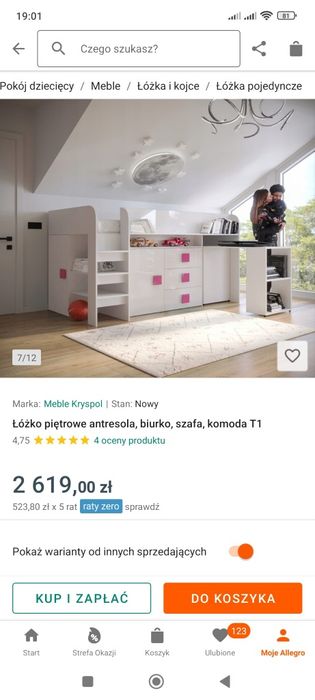 Łóżko dla Dziewczynki