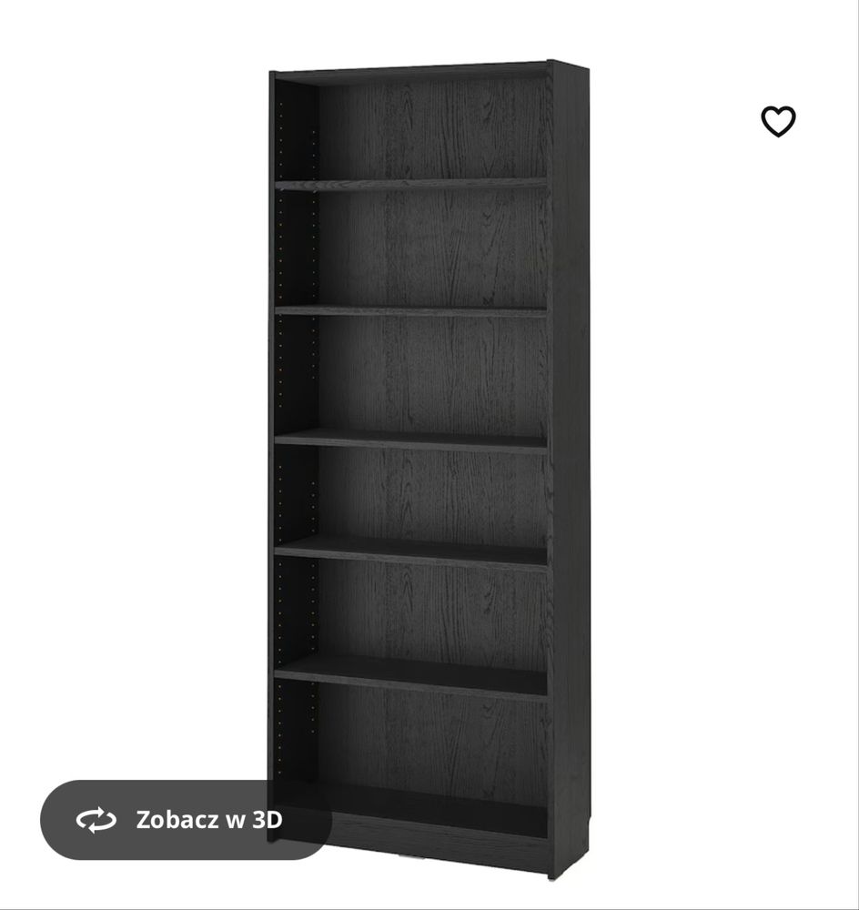 Aktualne !  Ikea billy czarny nowy w kartonie  imitacja dębu 80x28x202
