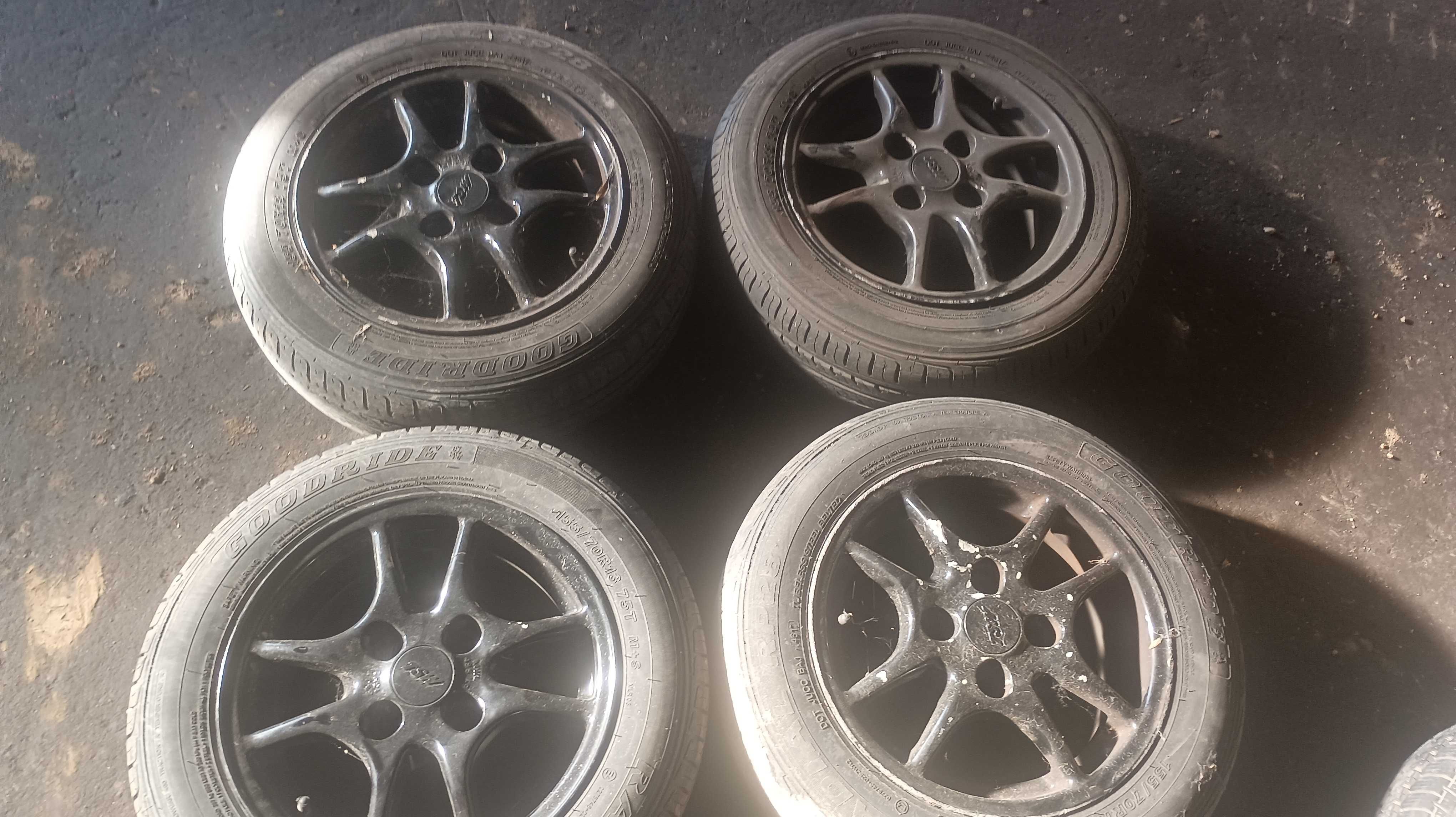 REF0010A 4 pneus com Jantes 155/70R13 75  , Dunlop 155SR13
