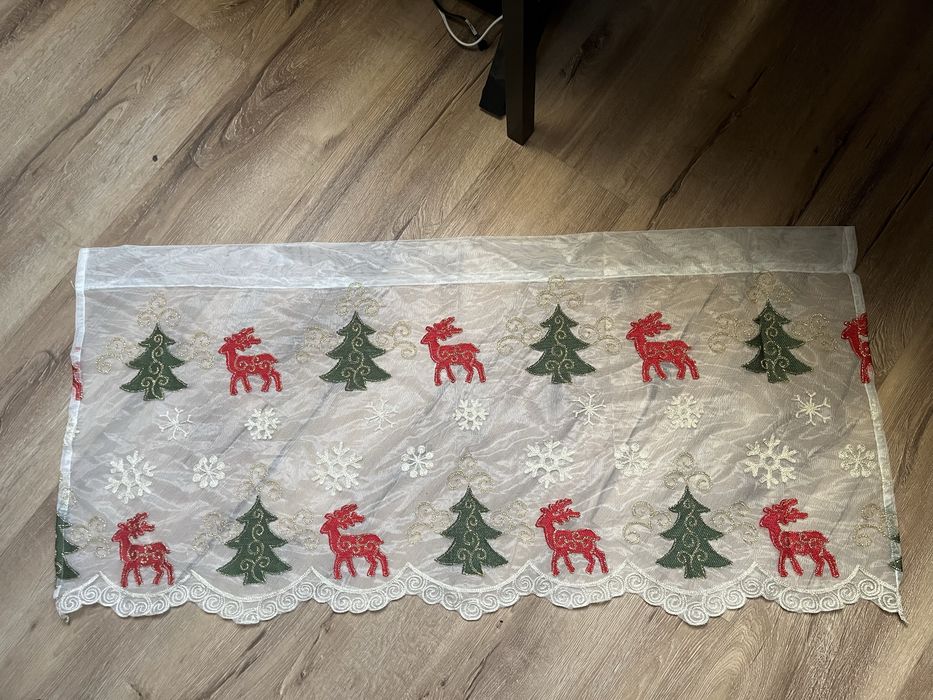 Firana zazdrostka świąteczna