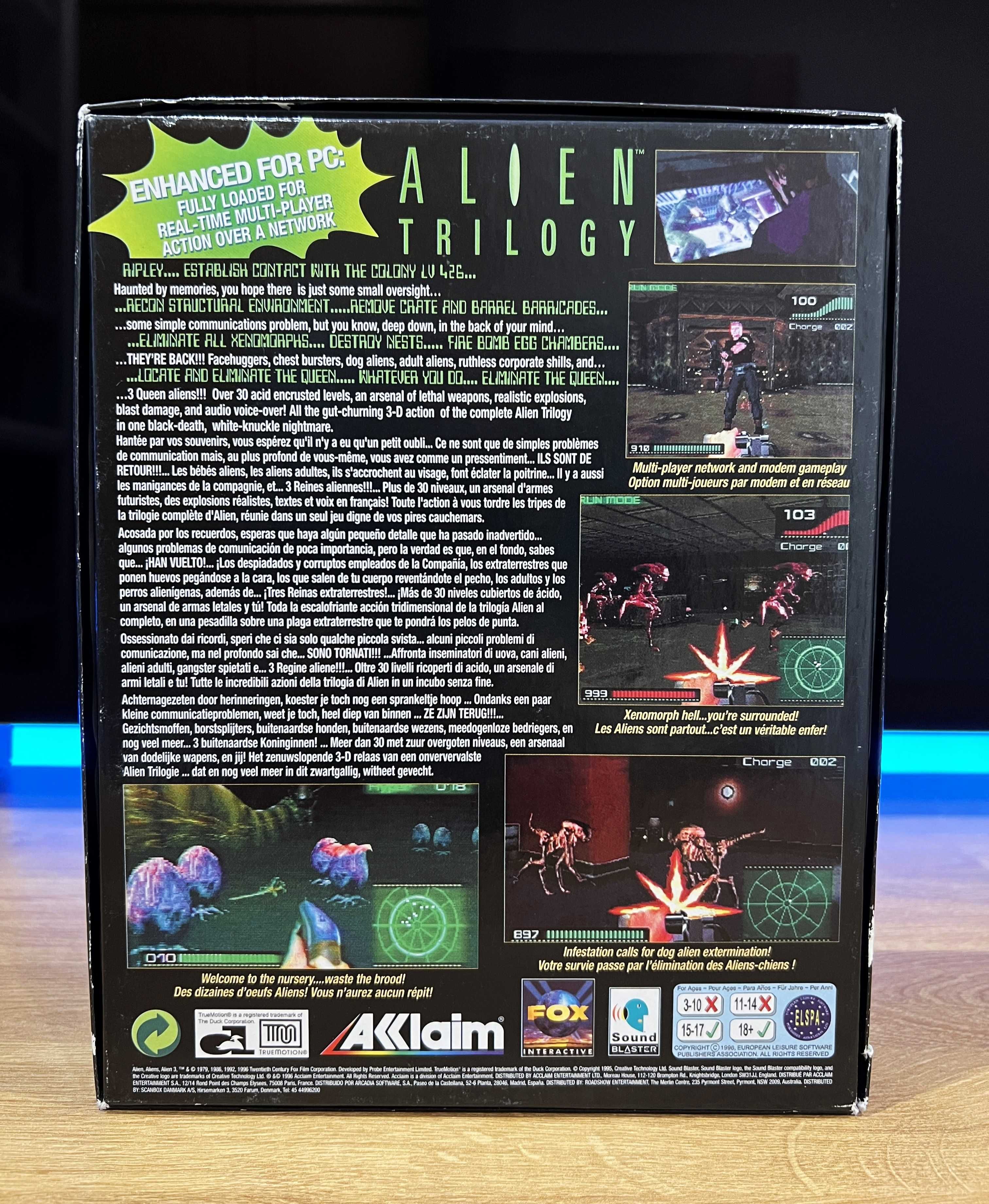 Alien Trilogy gra (PC EN 1996) Big Box premierowe kompletne wydanie