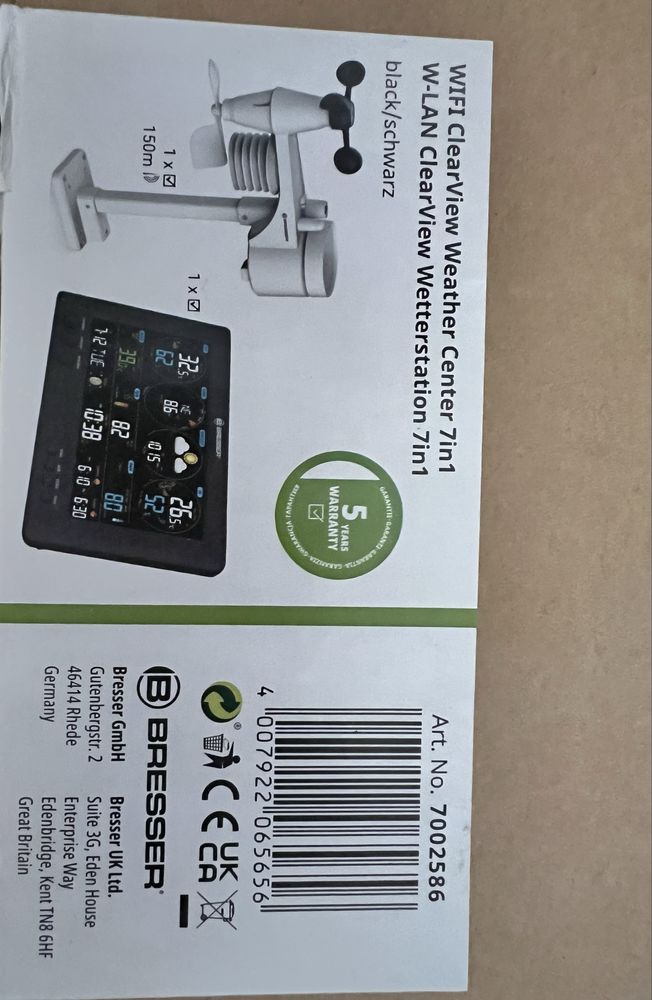 Метеостанція Bresser WIFI ClearView 7-в-1 Sensor (7002586)