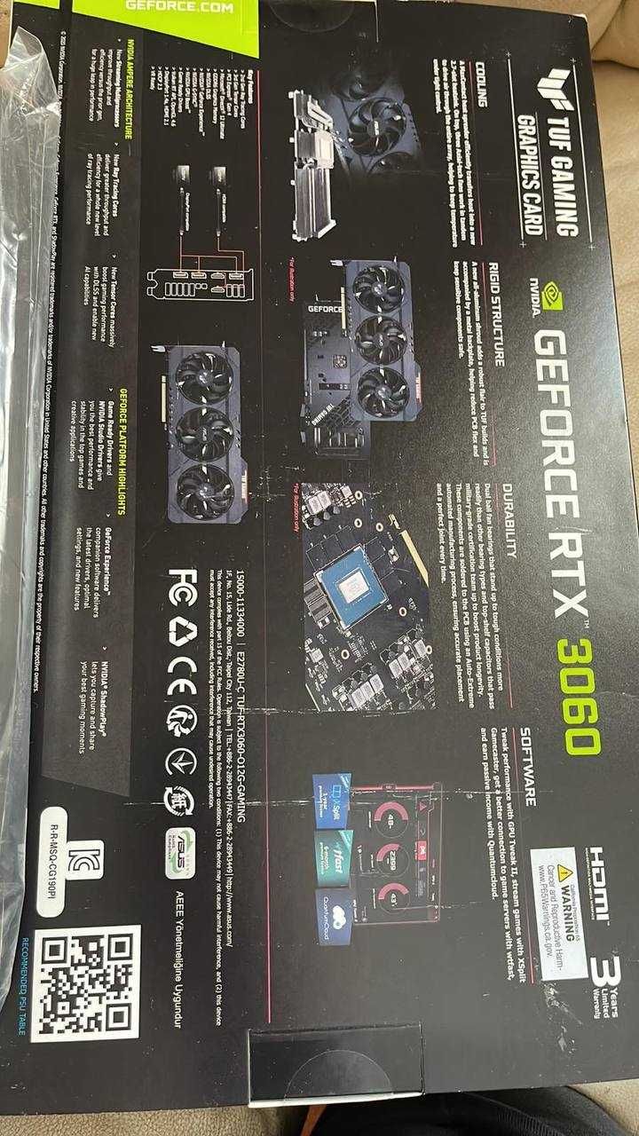 ASUS TUF Gaming NVIDIA GeForce RTX 3060 V2 OC Edition Graphics Card
