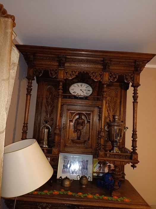 Kredens eklektyczny zabytek antyk ozdobna szafa