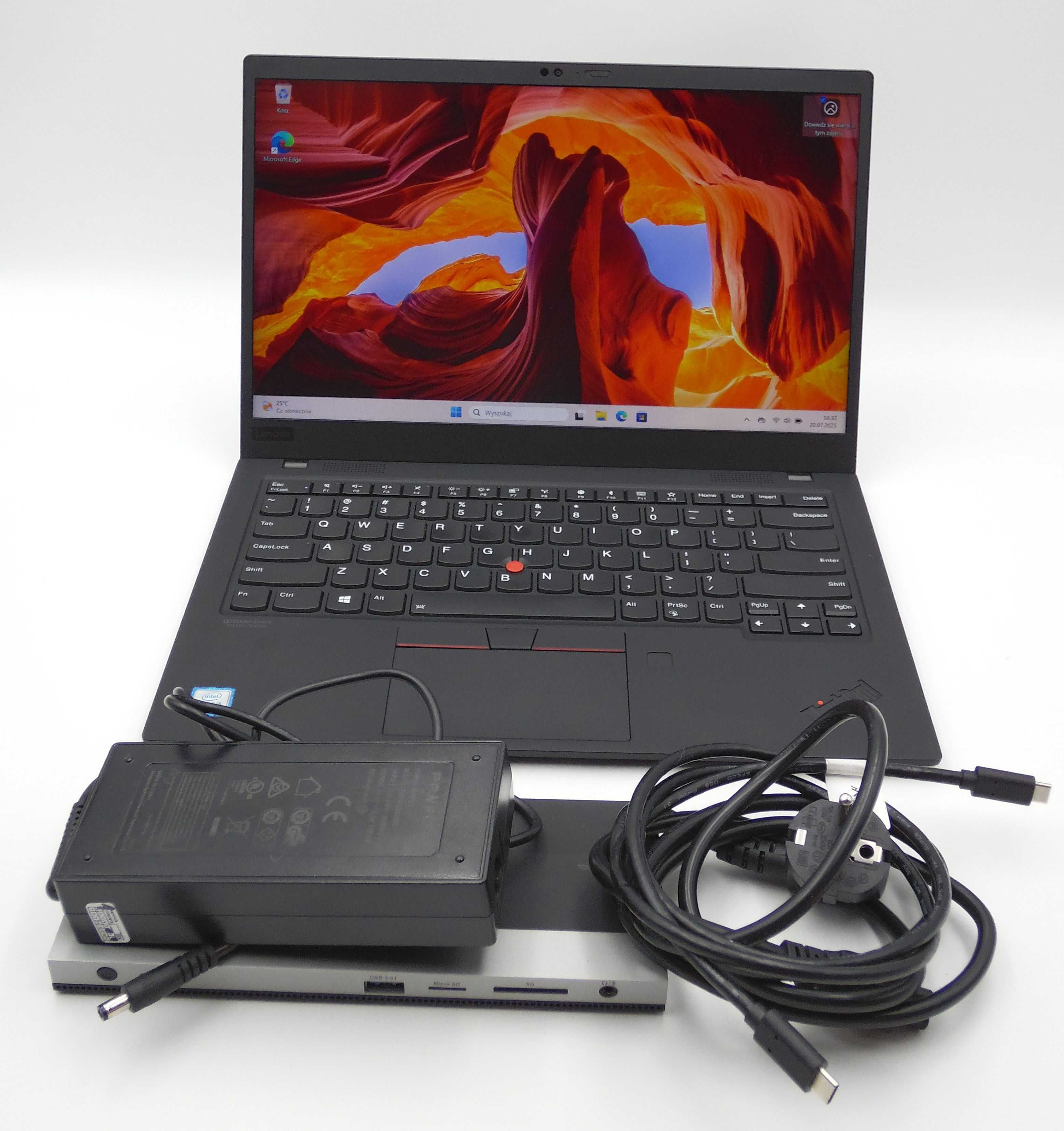 Laptop Lenovo X1 Carbon 7th 14" i5-8365U/16GB/512GB/FHD/W11 + stacja