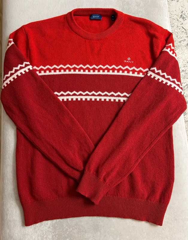 Czerwony sweter Gant XL